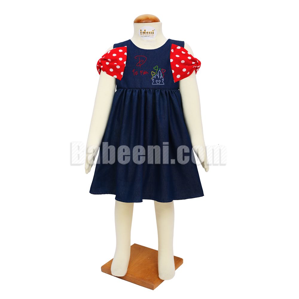 Baby Girl  Embroidery Navy Dress- DR 2835